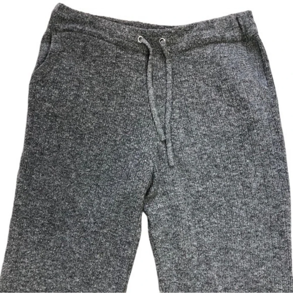 DKNY Grey High Rise Wide-leg Cashmere Blend Drawstring Joggers